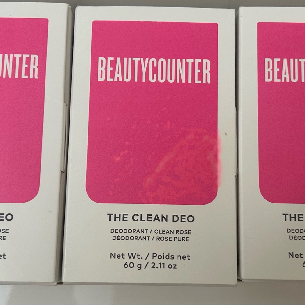 Beautycounter the clean Deo Deodorant clean rose scent - set of 3